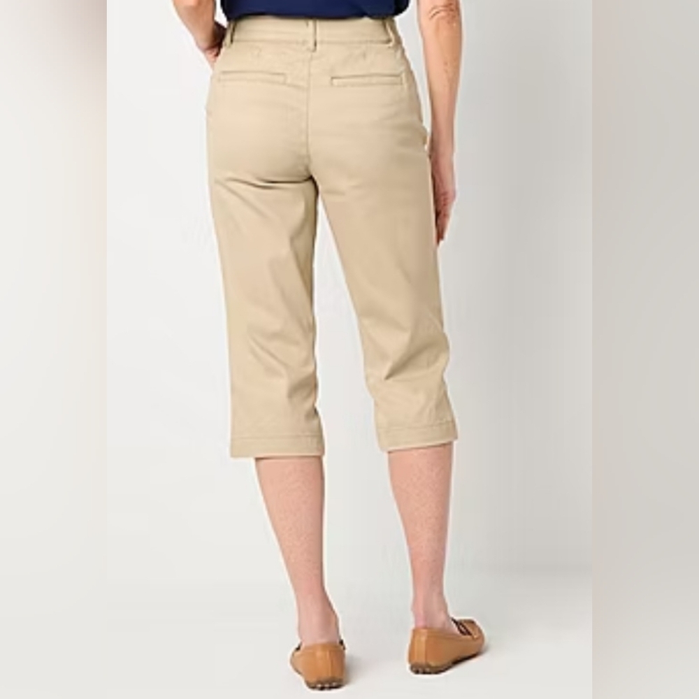 St. John's Bay Women's Capri Pants Sz 12 Biscotti - Picture 3 of 9